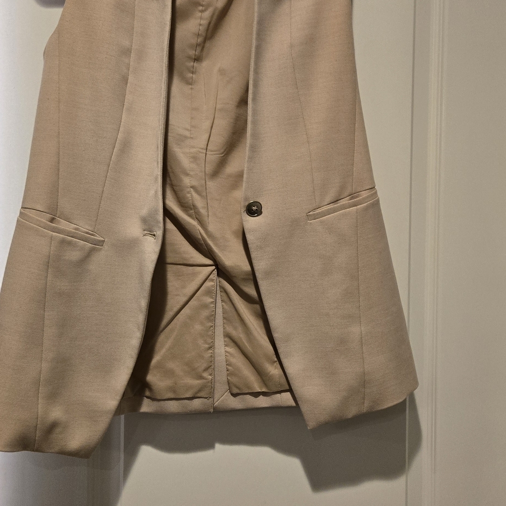 White House Black Market Beige Blazer Vest Jacket